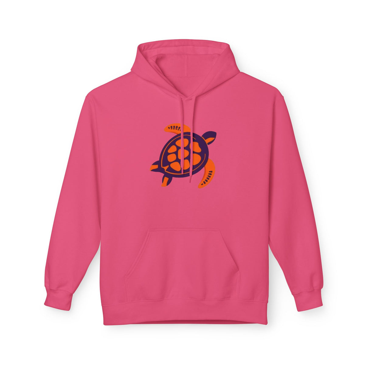 Orange and Purple Mod Art Sea Turtle Hoodie - 8 Colors