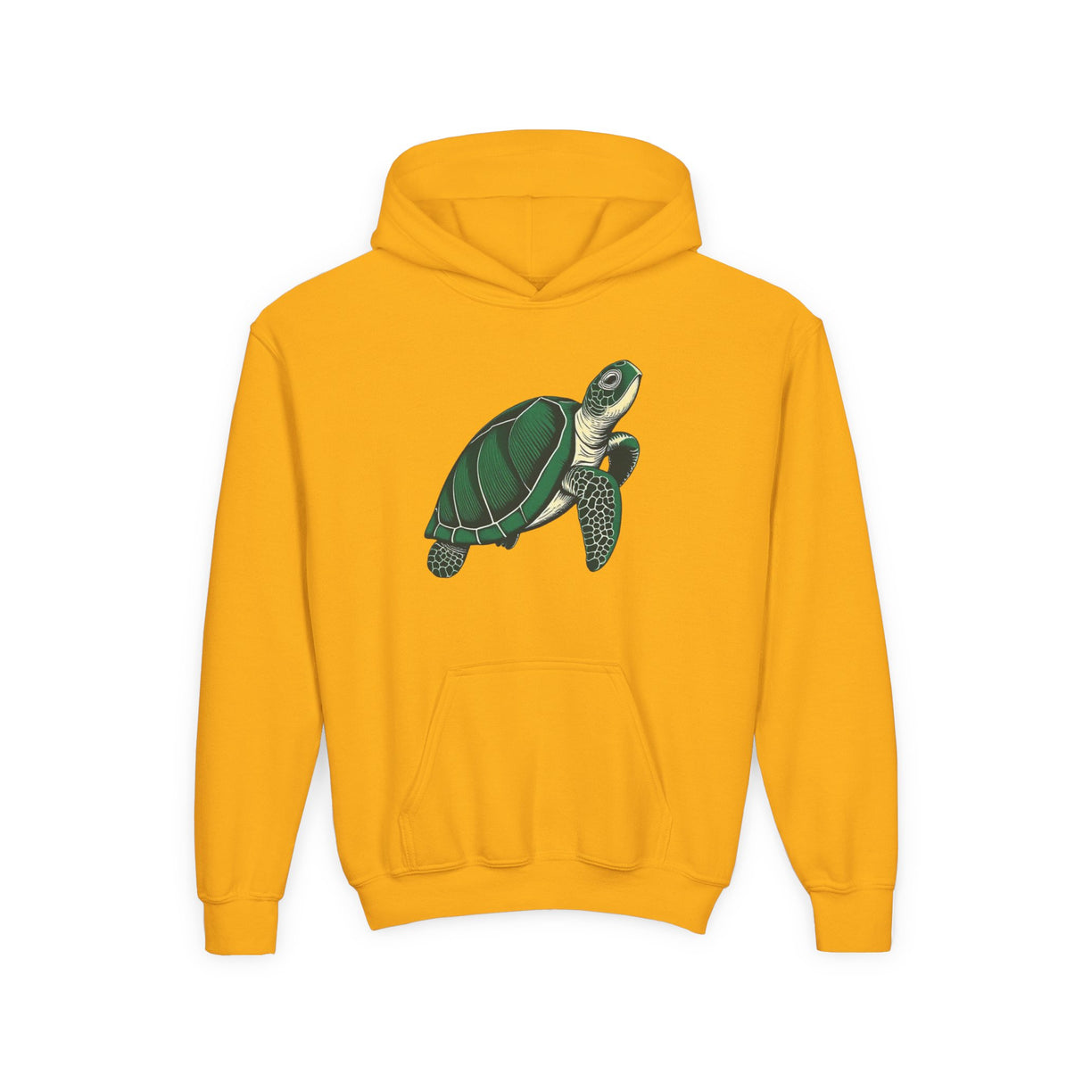 Kids Green Sea Turtle Illustration Hoodie - 5 Colors