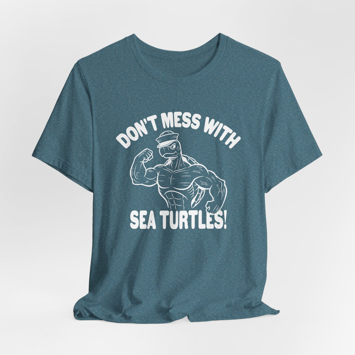 Don't Mess With Sea Turtles White Ink Graphic Tee - 4 Colors
