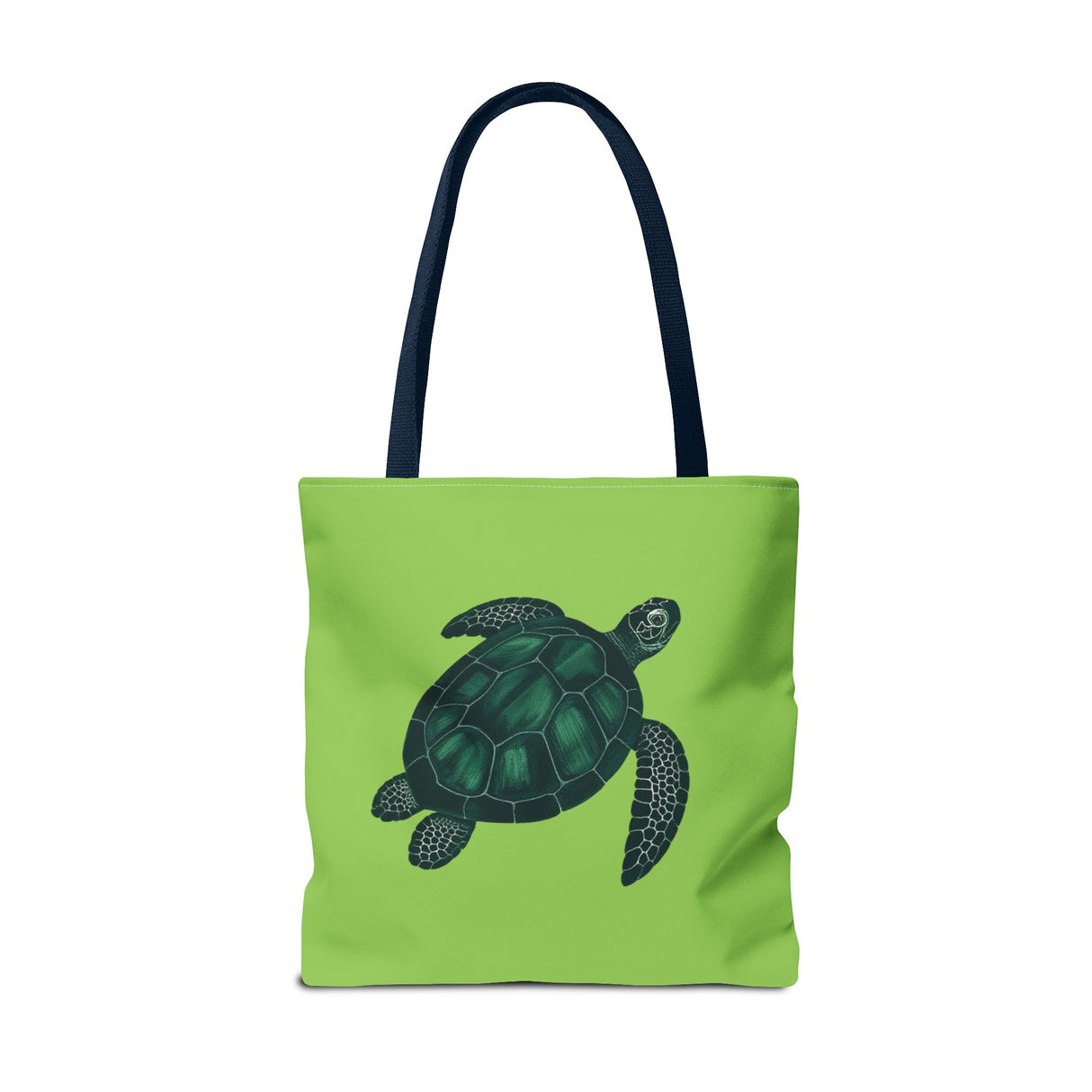 Green Oil Paint Art Sea Turtle Tote Bag - 3 sizes