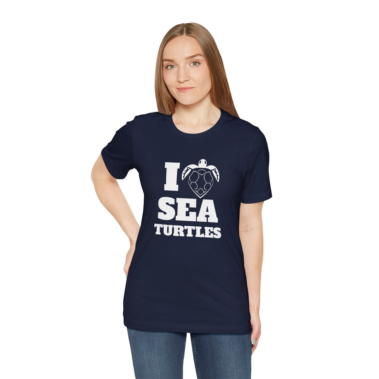 I Heart Sea Turtles White Ink Graphic Tee - 7 Colors