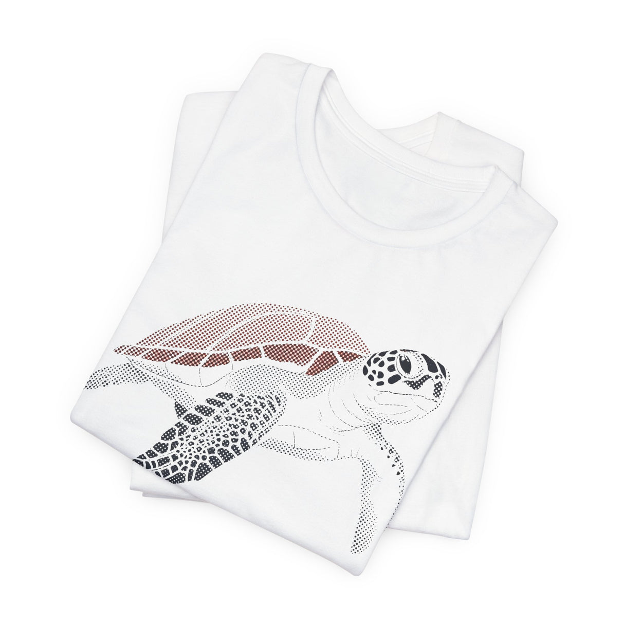 Maroon HalfTone Sea Turtle Graphic Tee - 4 Colors