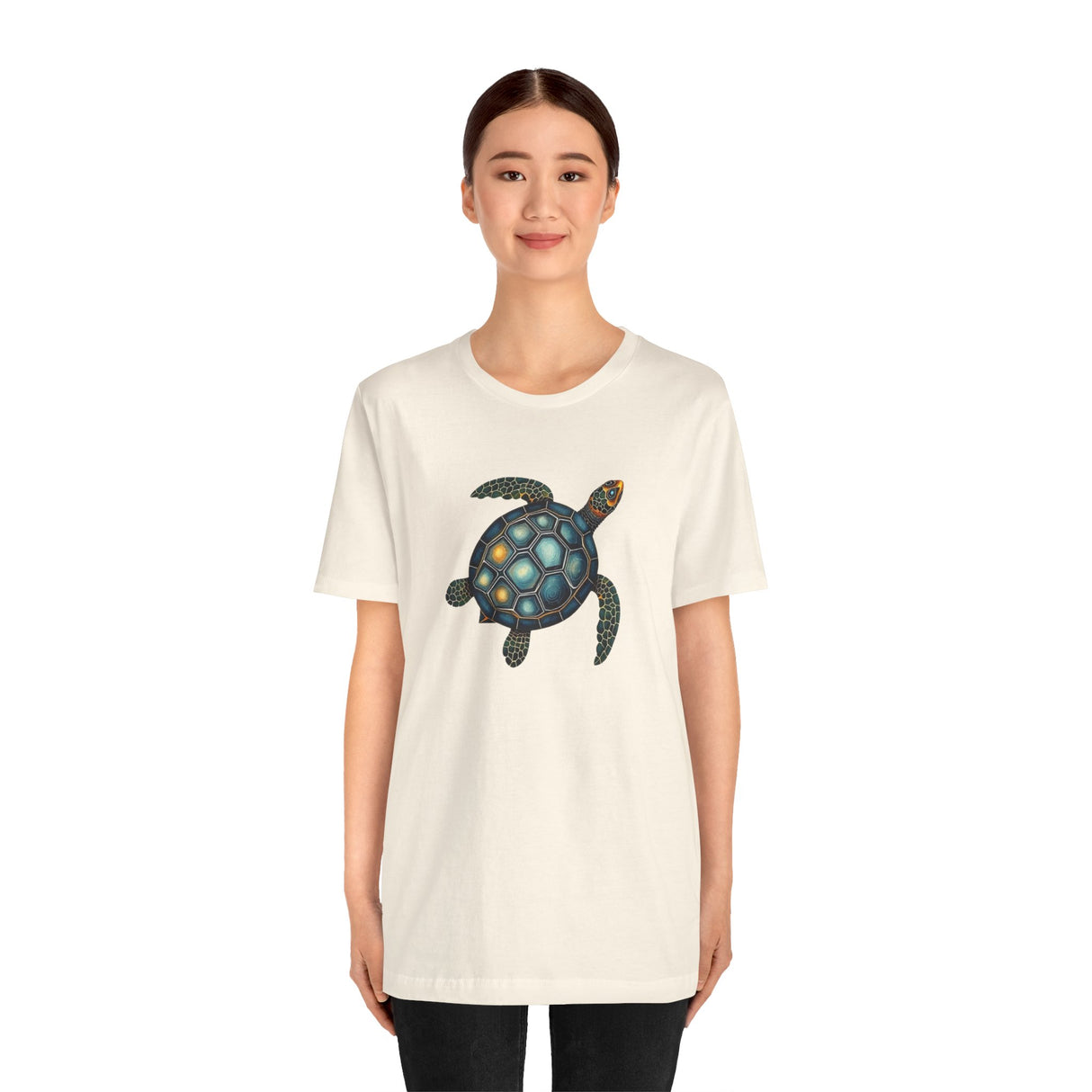 Oil Paint Green and Blue Sea Turtle Graphic Tee - 6 Colors