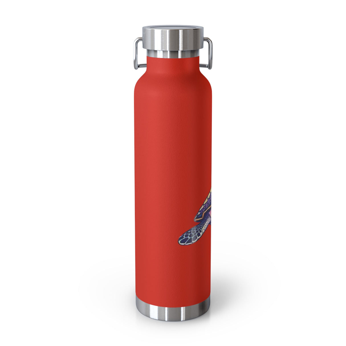 Red Airbrush Sea Turtle Water Bottle 22oz