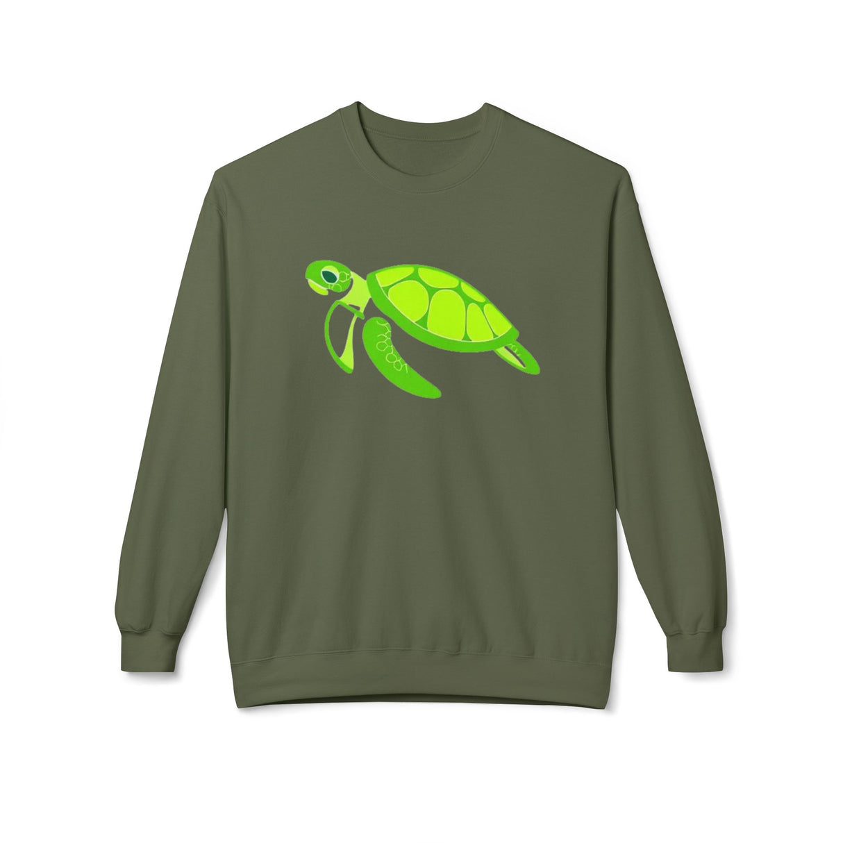 Neon Green Sea Turtle Sweatshirt