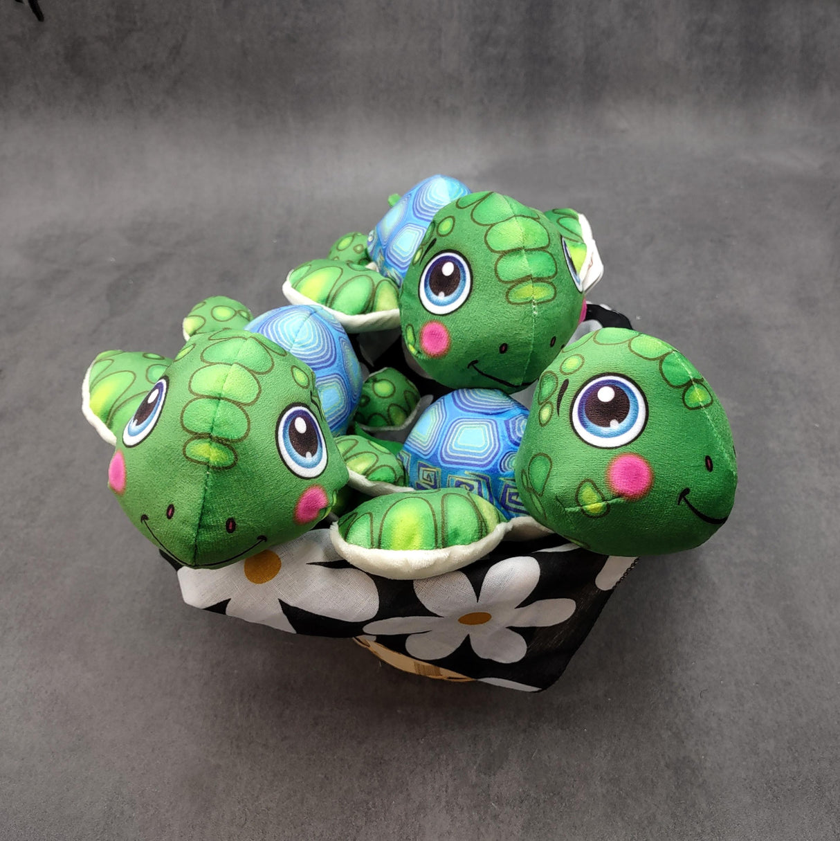 Cute Baby Sea Turtle Plush Animal (1 stuffed animal approx. 7+ inches long) Green Sea Turtle Plush Toy ideal gift for kids and adults!