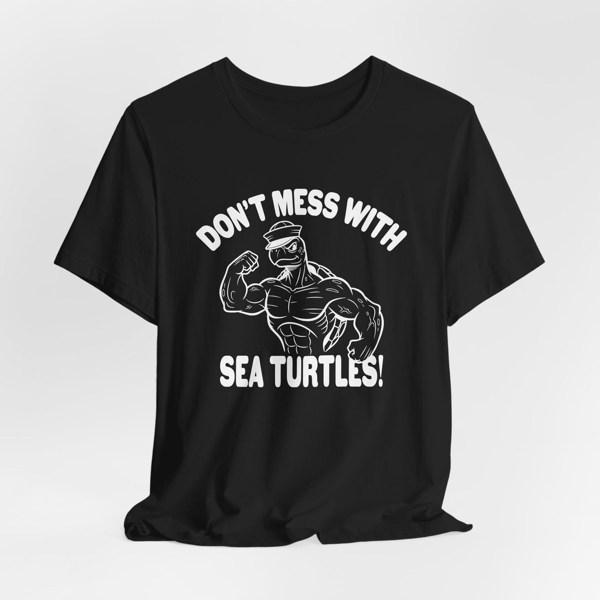Don't Mess With Sea Turtles White Ink Graphic Tee - 4 Colors