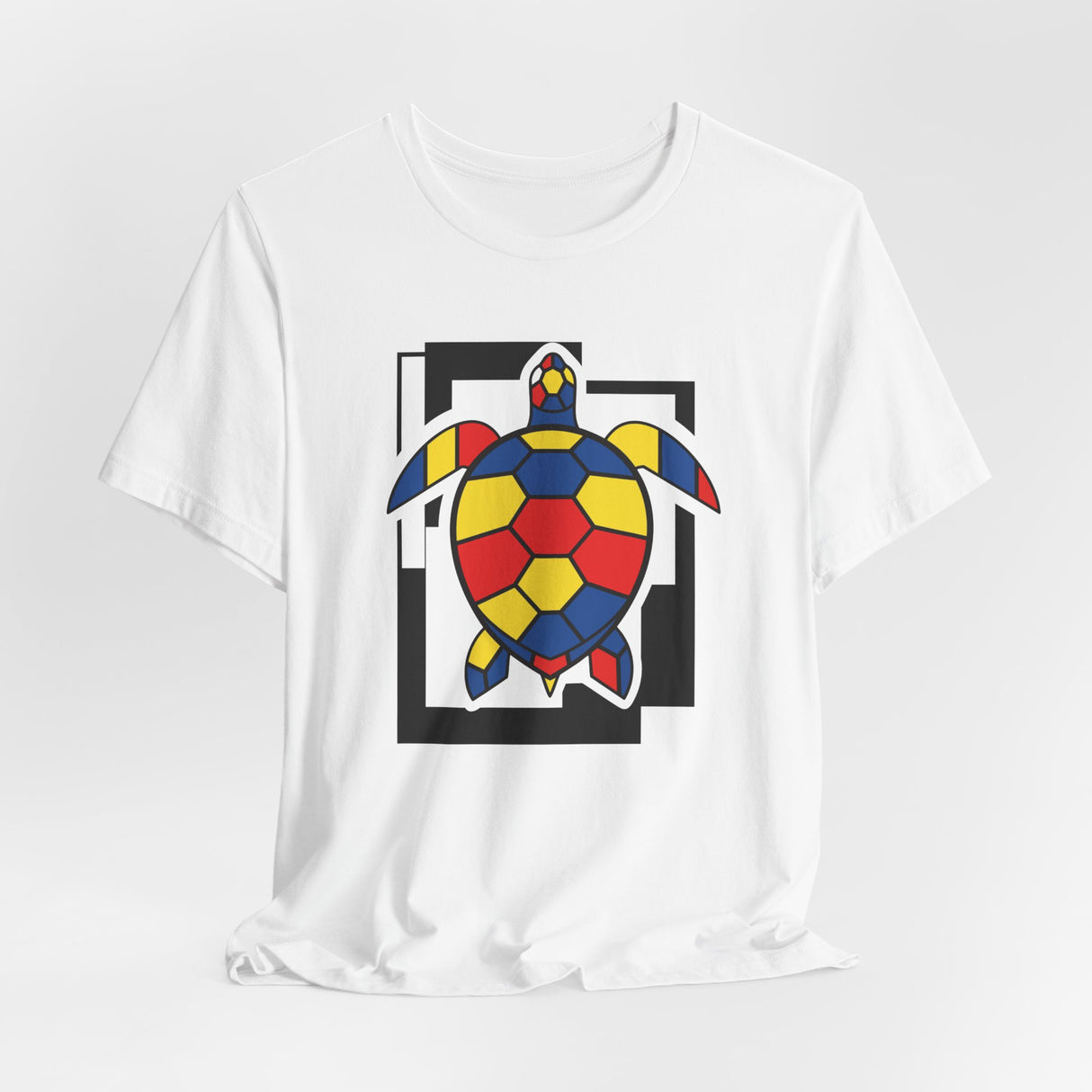 Bauhaus Red Blue Yellow Sea Turtle Graphic Tee - 6 Colors