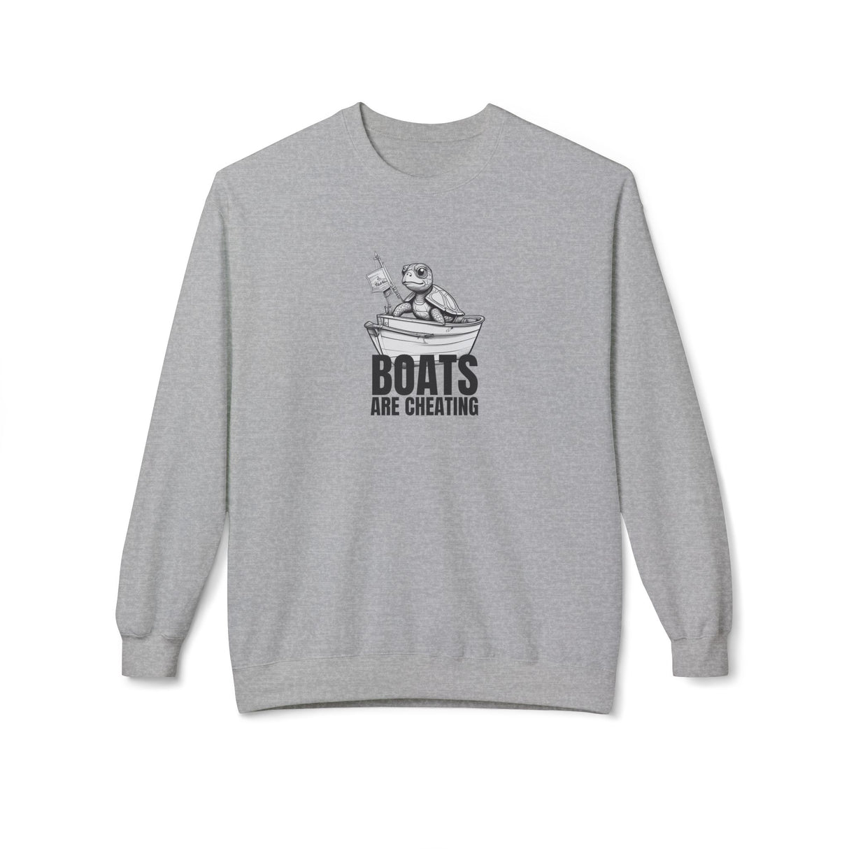 Boats Are Cheating Comic Sea Turtle Sweatshirt - 6 colors