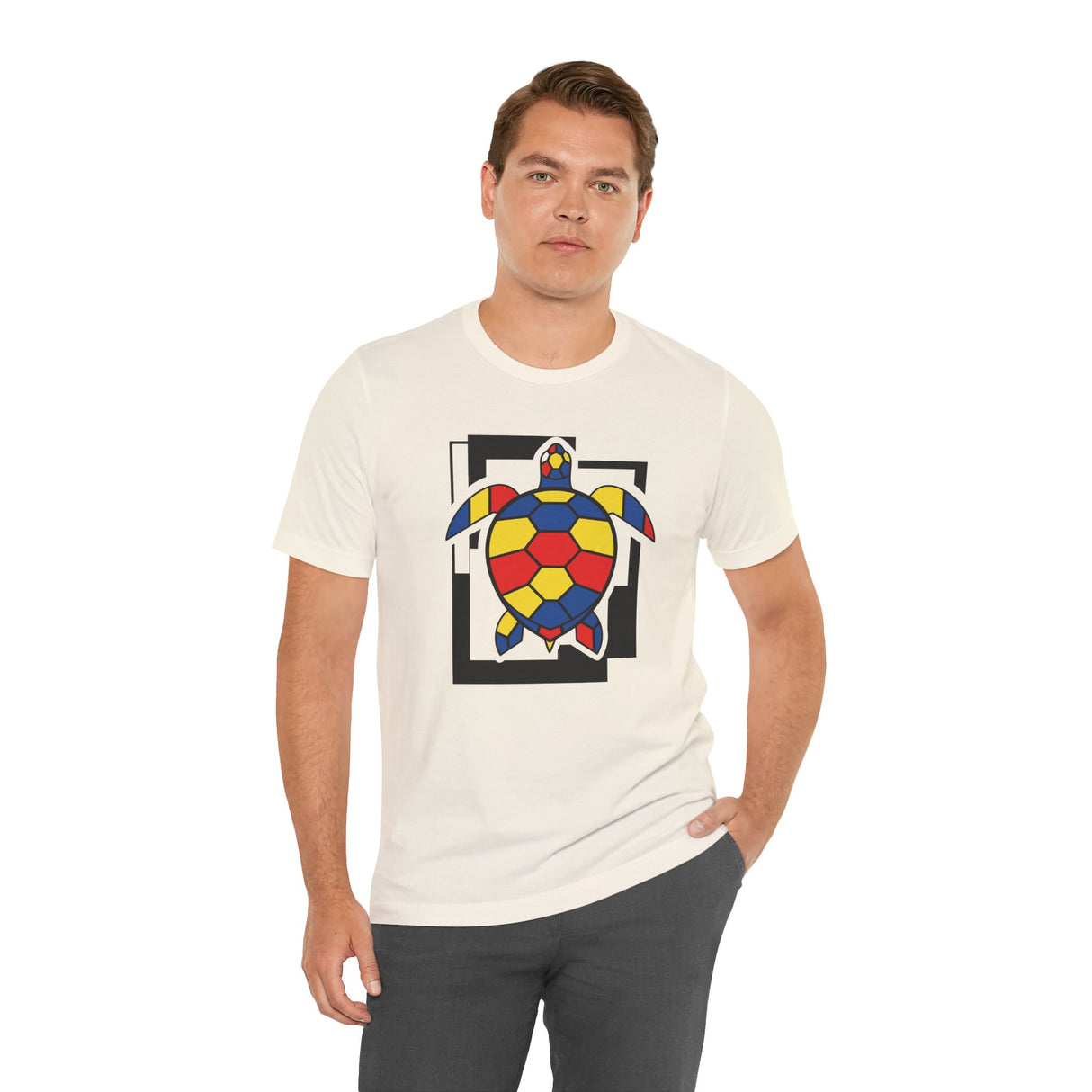 Bauhaus Red Blue Yellow Sea Turtle Graphic Tee - 6 Colors