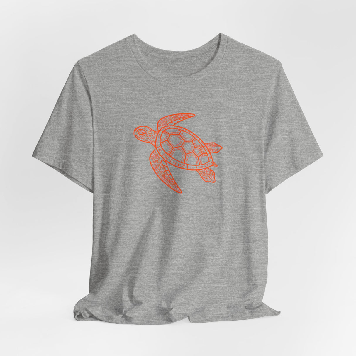 Orange Tribal Sea Turtle Graphic Tee - 6 Colors