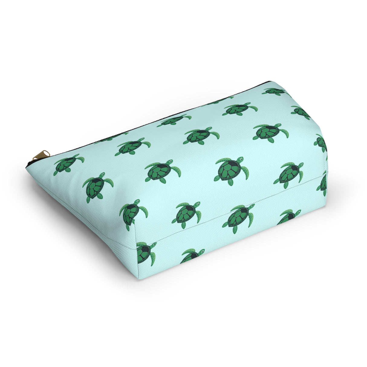 Blue Sea Turtle Print Accessory Pouch