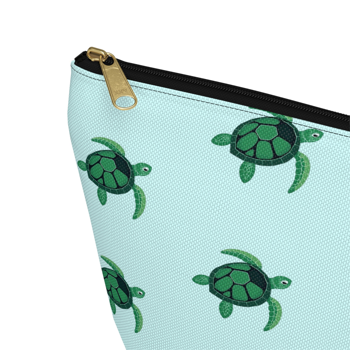 Blue Sea Turtle Print Accessory Pouch