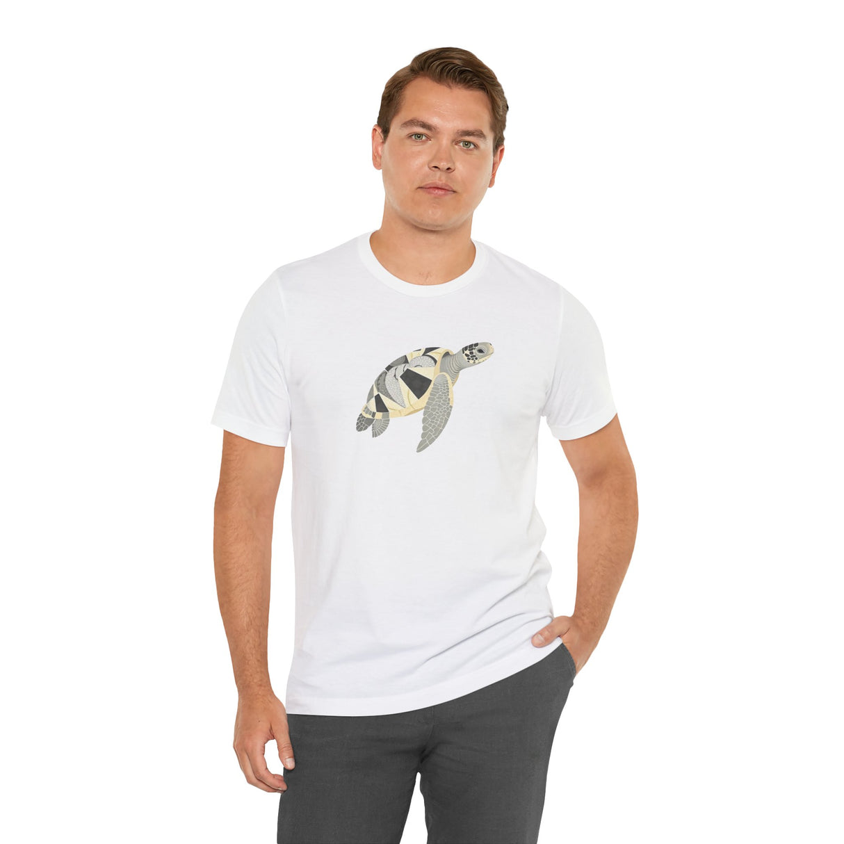 White and Gray Collage Sea Turtle Tee - 6 colors