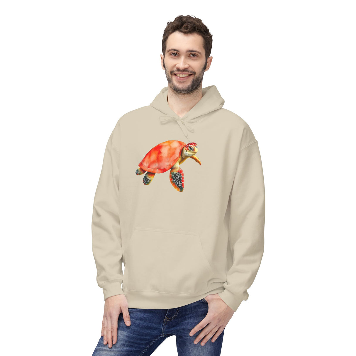 Surreal Red Sea Turtle Hoodie - Comfy Sweatshirt - 6 Colors