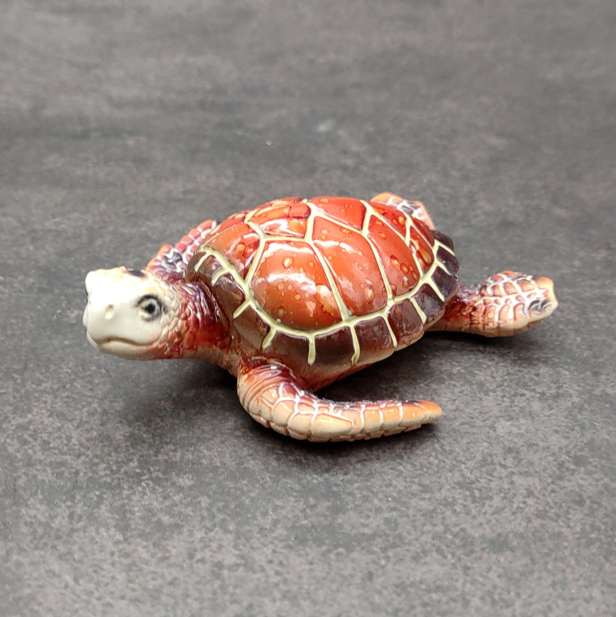 Orange Sea Turtle Resin Fridge Magnet (1 turtle approx. 3+ inches) Orange Red Resin Sea Turtle Magnet Gift for coastal fridges & cabinets!