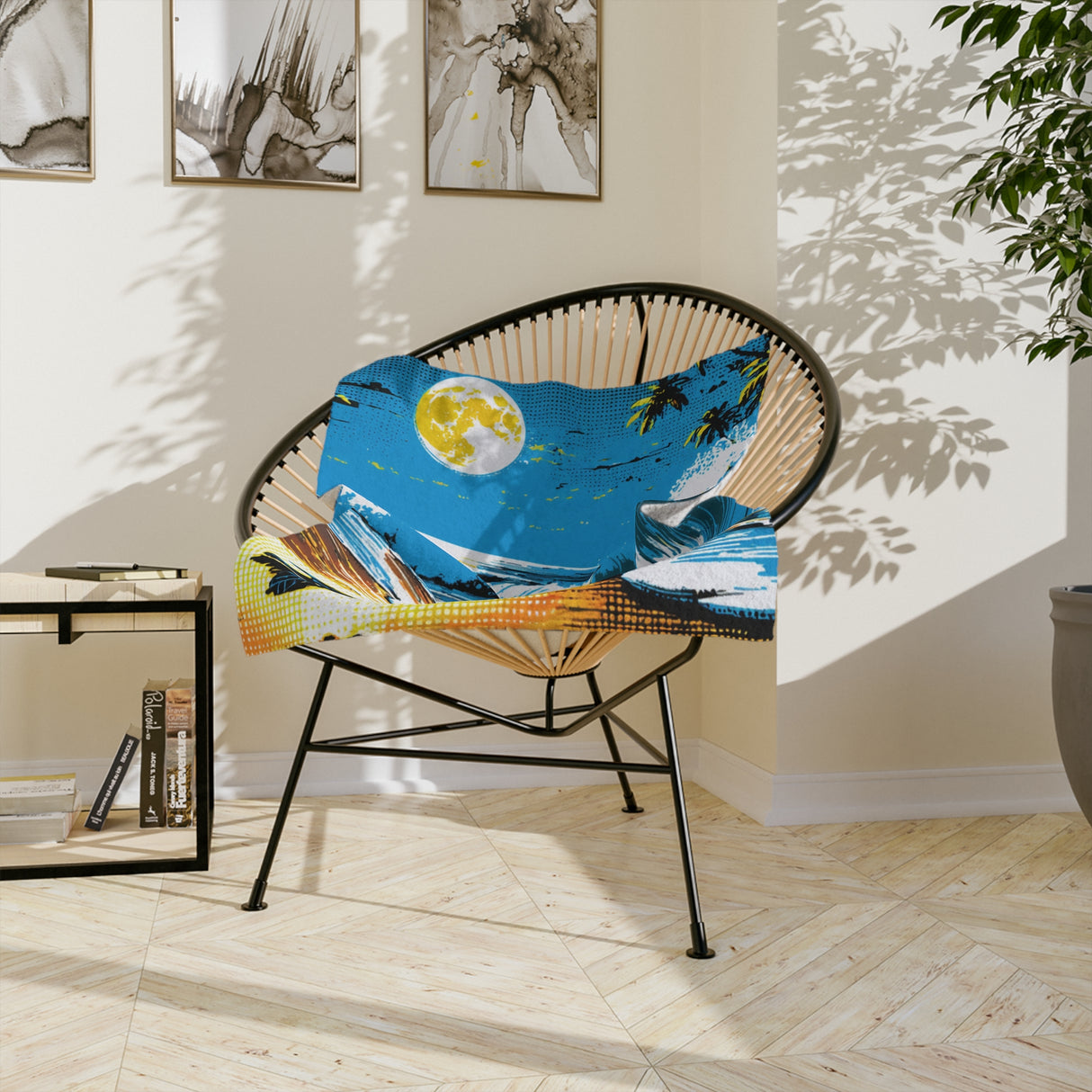 Headin Out To Sea Turtle -Themed Velveteen Microfiber Blanket - 3 Sizes