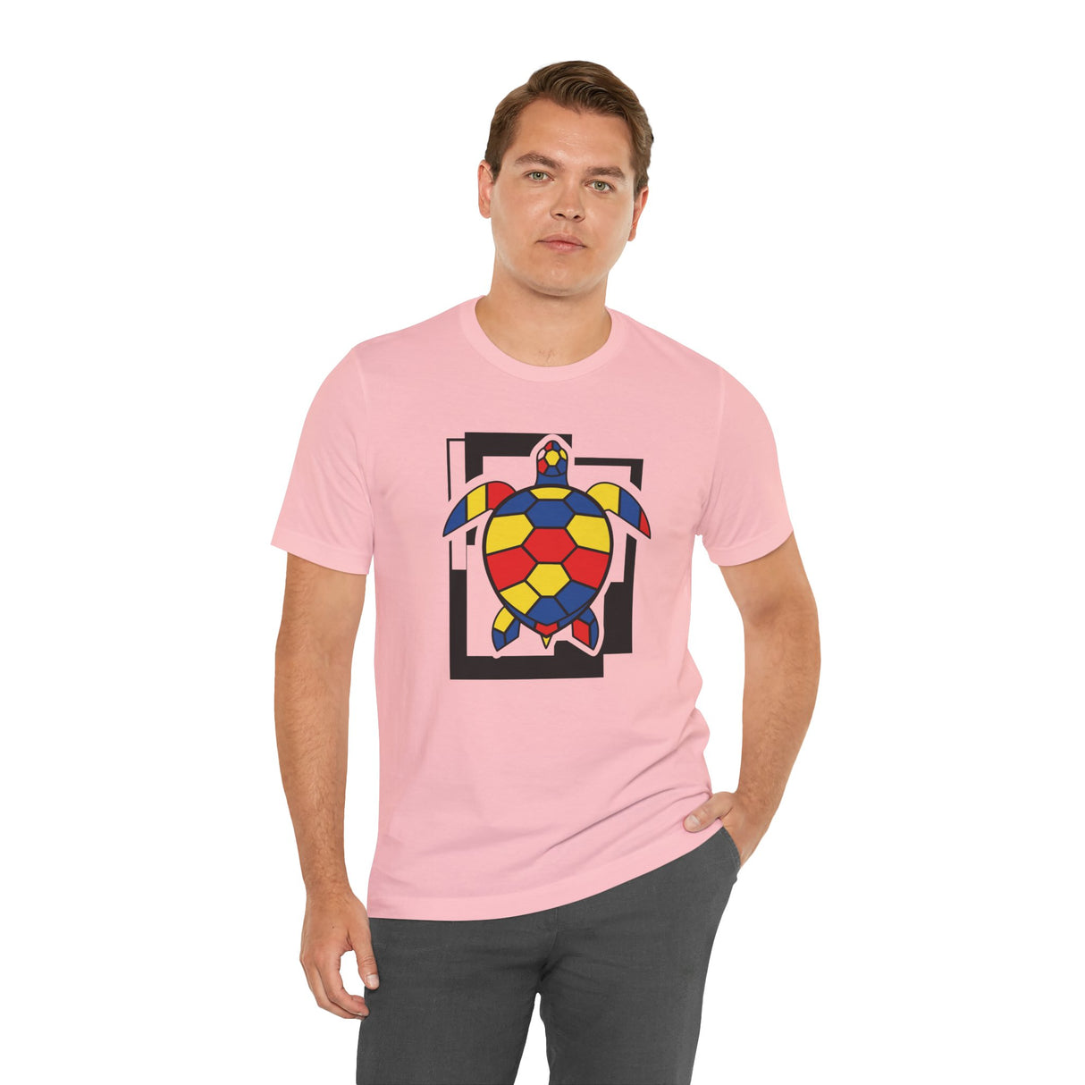 Bauhaus Red Blue Yellow Sea Turtle Graphic Tee - 6 Colors