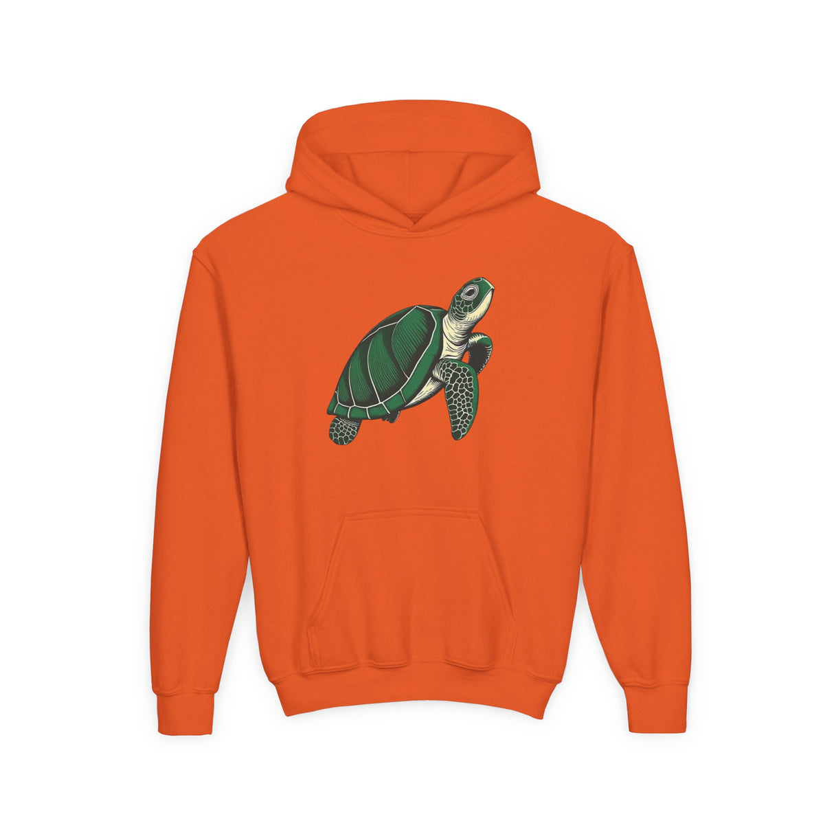Kids Green Sea Turtle Illustration Hoodie - 5 Colors