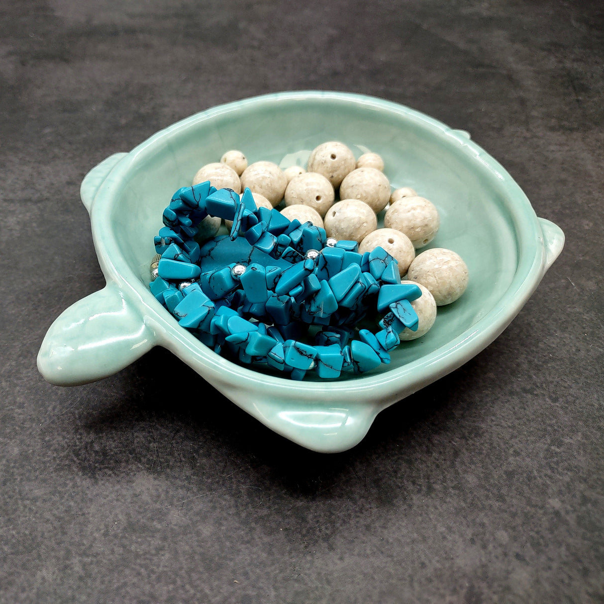 Mint Green Sea Turtle Bowl Porcelain (1 dish approx. 5.25+ inches) Light Green Sea Turtle Dish for coastal kitchen accent & table charm!