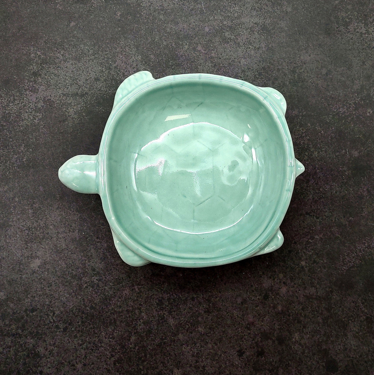 Mint Green Sea Turtle Bowl Porcelain (1 dish approx. 5.25+ inches) Light Green Sea Turtle Dish for coastal kitchen accent & table charm!