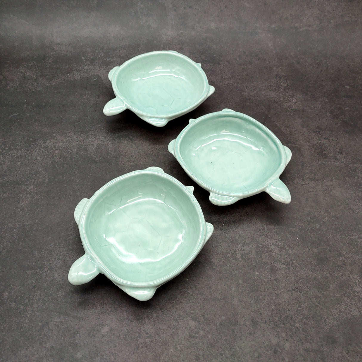 Mint Green Sea Turtle Bowl Porcelain (1 dish approx. 5.25+ inches) Light Green Sea Turtle Dish for coastal kitchen accent & table charm!