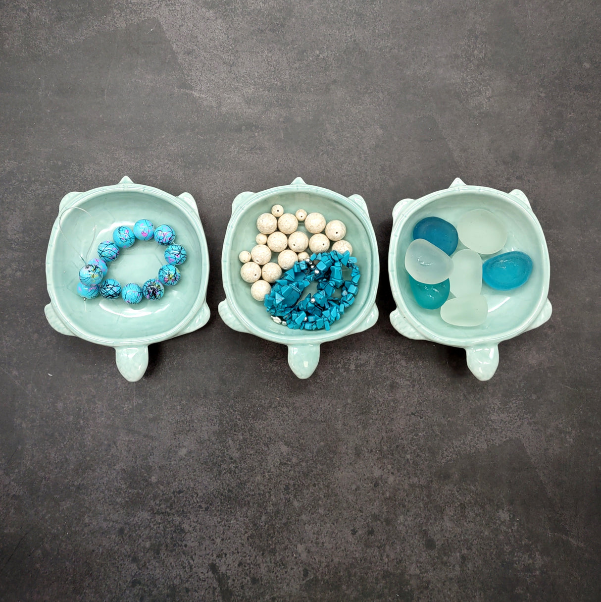 Mint Green Sea Turtle Bowl Porcelain (1 dish approx. 5.25+ inches) Light Green Sea Turtle Dish for coastal kitchen accent & table charm!