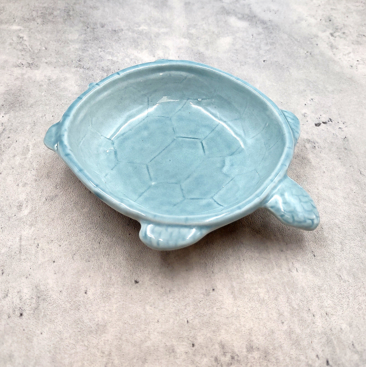 Sky Blue Sea Turtle Ceramic Dish (1 bowl approx. 5.25+ inches) Light Blue Sea Turtle Dish for trinkets jewelry & beach home decoration!