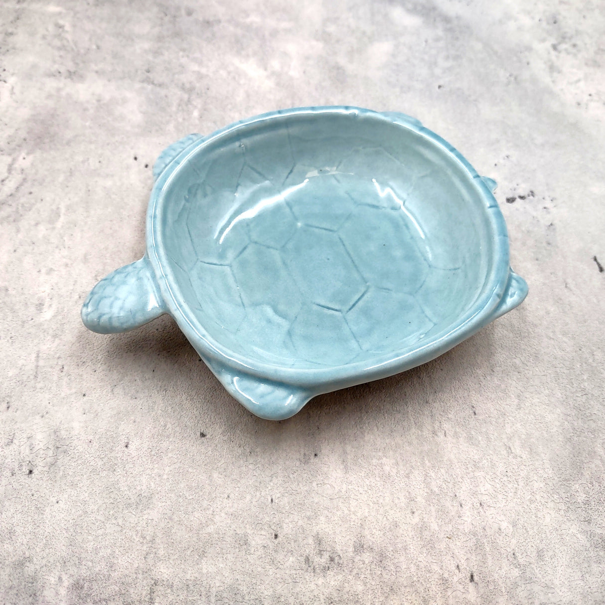 Sky Blue Sea Turtle Ceramic Dish (1 bowl approx. 5.25+ inches) Light Blue Sea Turtle Dish for trinkets jewelry & beach home decoration!