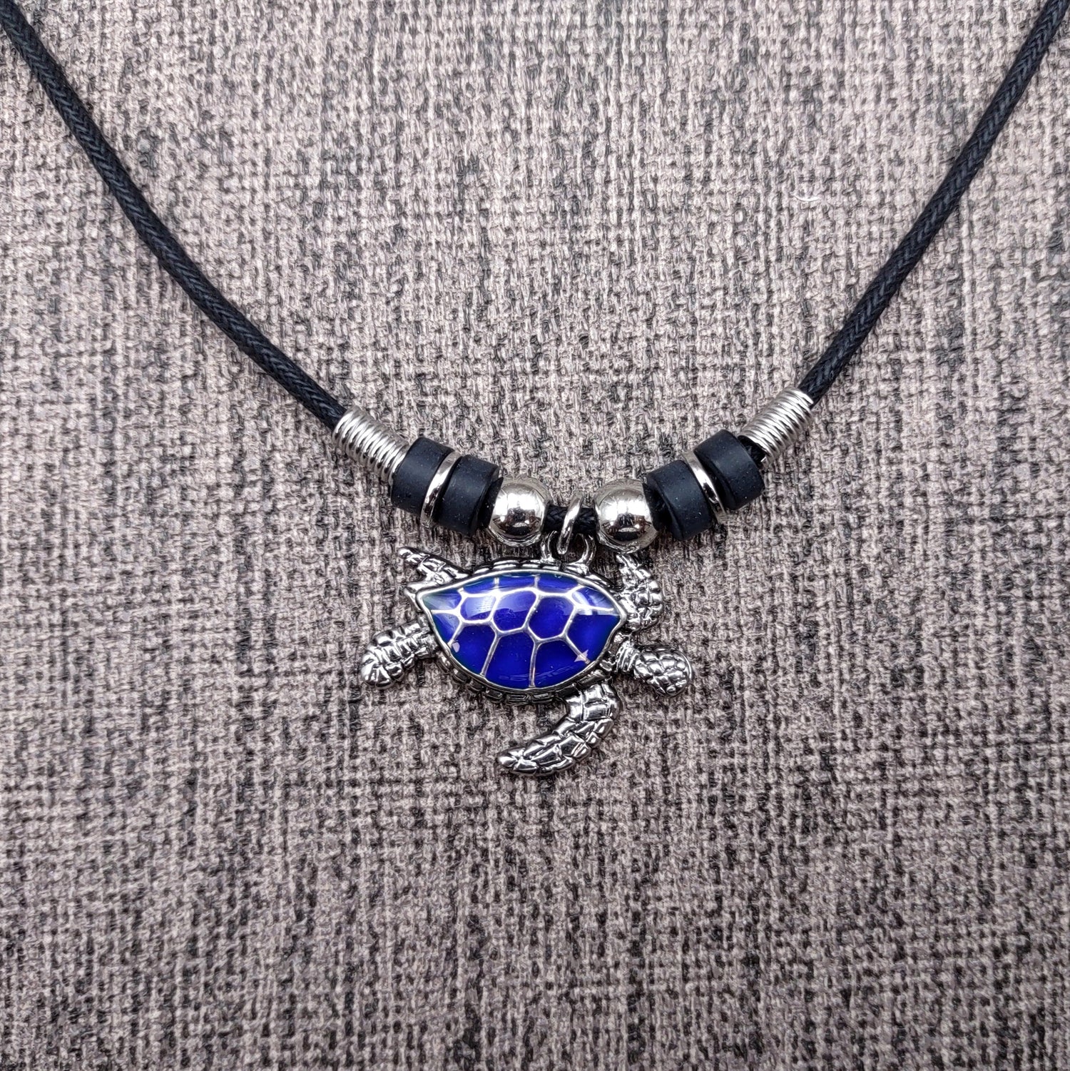 Sea Turtle Colorful Necklace Mood Pendant (1 turtle necklace approx. 18+ inches AROUND) Sea Turtle Pendant Necklace for wearing & gifting!
