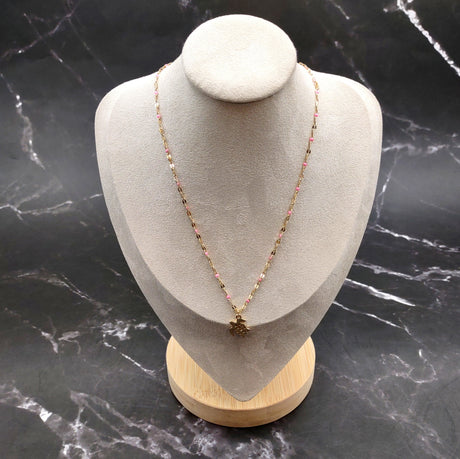 Sea Turtle Necklace Pink Gold Color (1 necklace approx. 16+ inches AROUND) Elegant Gold Tone Pink Sea Turtle charm necklace for gifting!