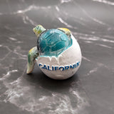 Sea Turtle Egg Hatchling Aqua Blue Shell (1 sea turtle approx. 2+ inches) Blue Painted Resin Baby Sea Turtle Egg for coastal home décor!