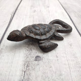 Brown Metal Sea Turtle Bottle Opener (1 opener approx. 4.5+ inches) Cast Iron Patina Sea Turtle Bottle Opener for coastal kitchen or home!