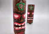 Tropical Tiki Face Totem Large Painted Turtle (1 pole approx. 8 inches tall) Painted Tiki Face Totem Pole for tiki island home decor!