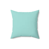 Blue And Yellow Faux Suede Pillow, Coastal Home Decor, Boho Accent Cushion, Beach House Accent, Sea Turtle Decor