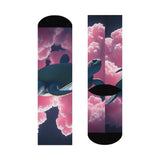 Flying Sea Turtle Cushioned Crew Socks