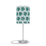 Blue Sea Turtle Pattern Table Lamp, Nightstand Light, Sea Life Decor, Beach House Accent, Kid's Room Lighting
