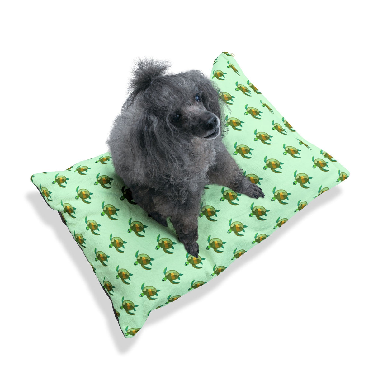 Green Sea Turtle Pattern Pet Bed.