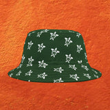 Green and White Print Sea Turtle Pattern Bucket Hats - Large Sizes Available