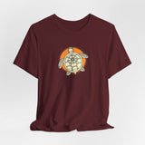 Orange and White Compass Sea Turtle Illustration Tee - 6 colors