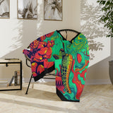 Colorful Sea Turtle Near Atlantis -Themed Velveteen Microfiber Blanket - 3 Sizes