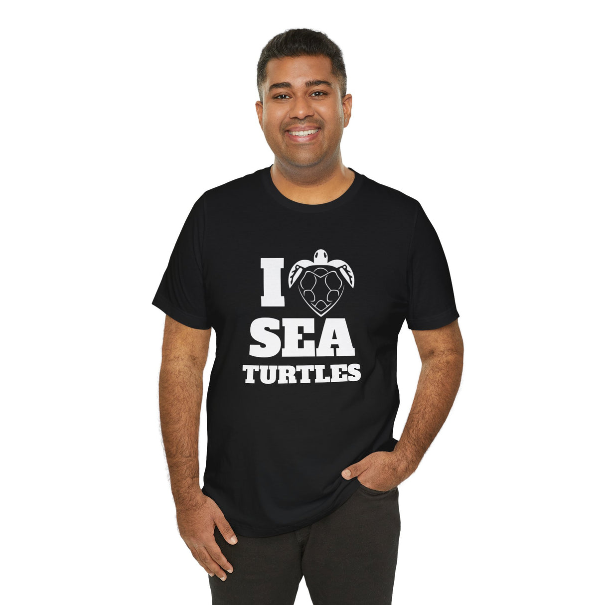 I Heart Sea Turtles White Ink Graphic Tee - 7 Colors