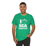 I Heart Sea Turtles White Ink Graphic Tee - 7 Colors