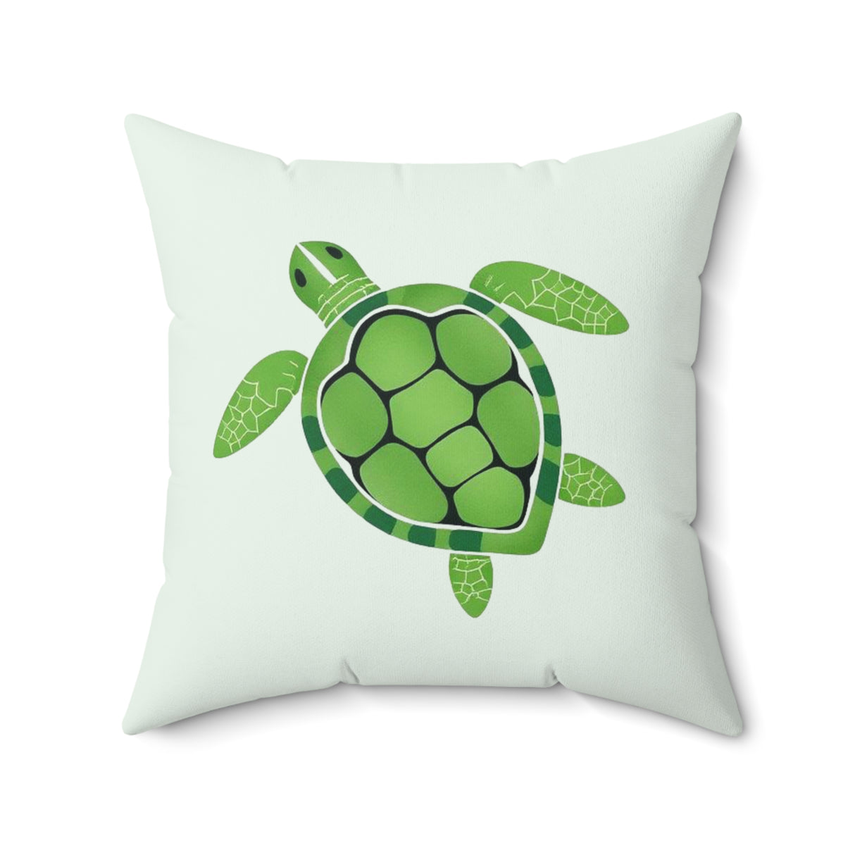 Simple Green Sea Turtle Faux Suede Pillow - 4 sizes