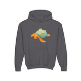Youth Orange and Teal Sea Turtle Hoodie - 6 Colors