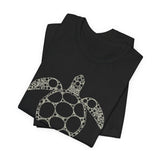 Sea Turtle Detailed Circle Graphic Tee White Ink - 6 Colors