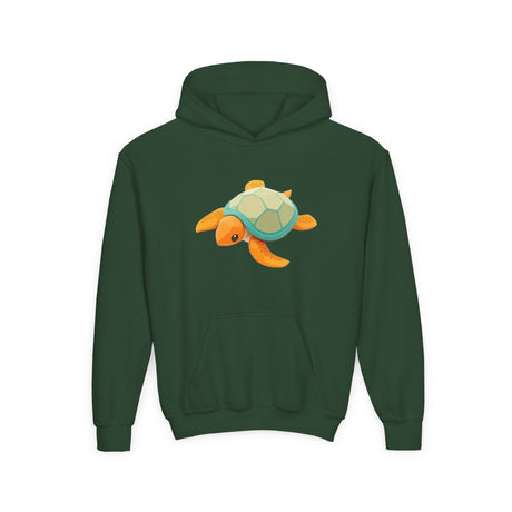 Youth Orange and Teal Sea Turtle Hoodie - 6 Colors