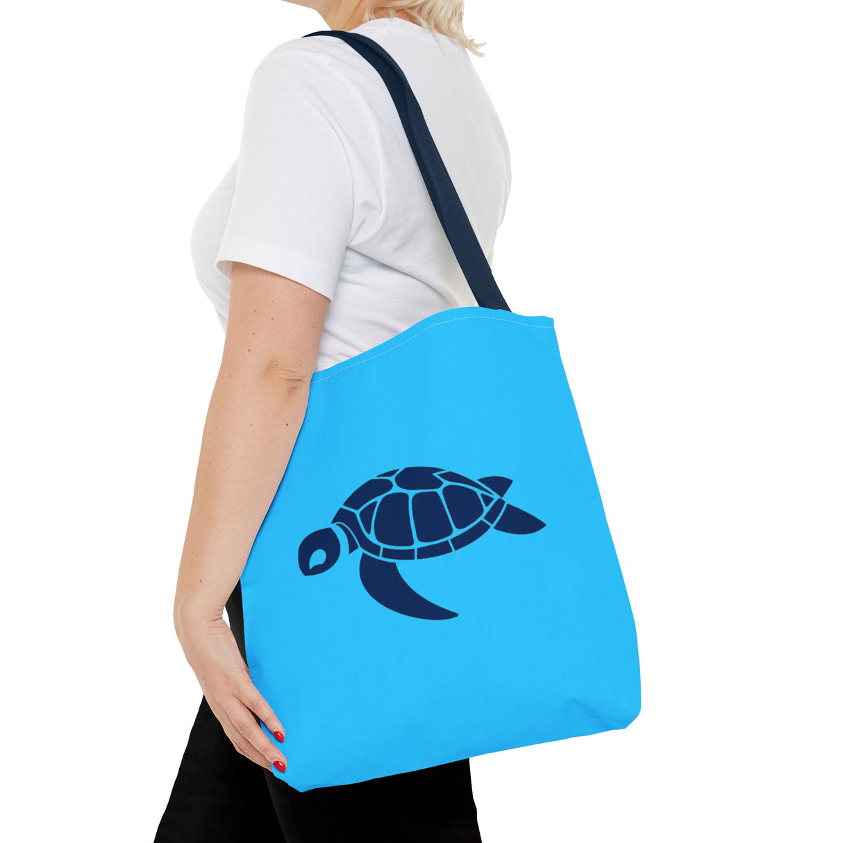 Blue Sea Turtle Icon Tote Bag - 3 sizes