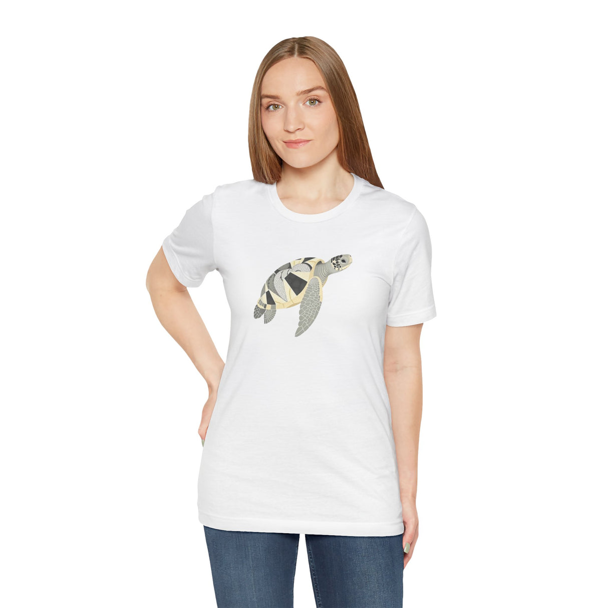 White and Gray Collage Sea Turtle Tee - 6 colors