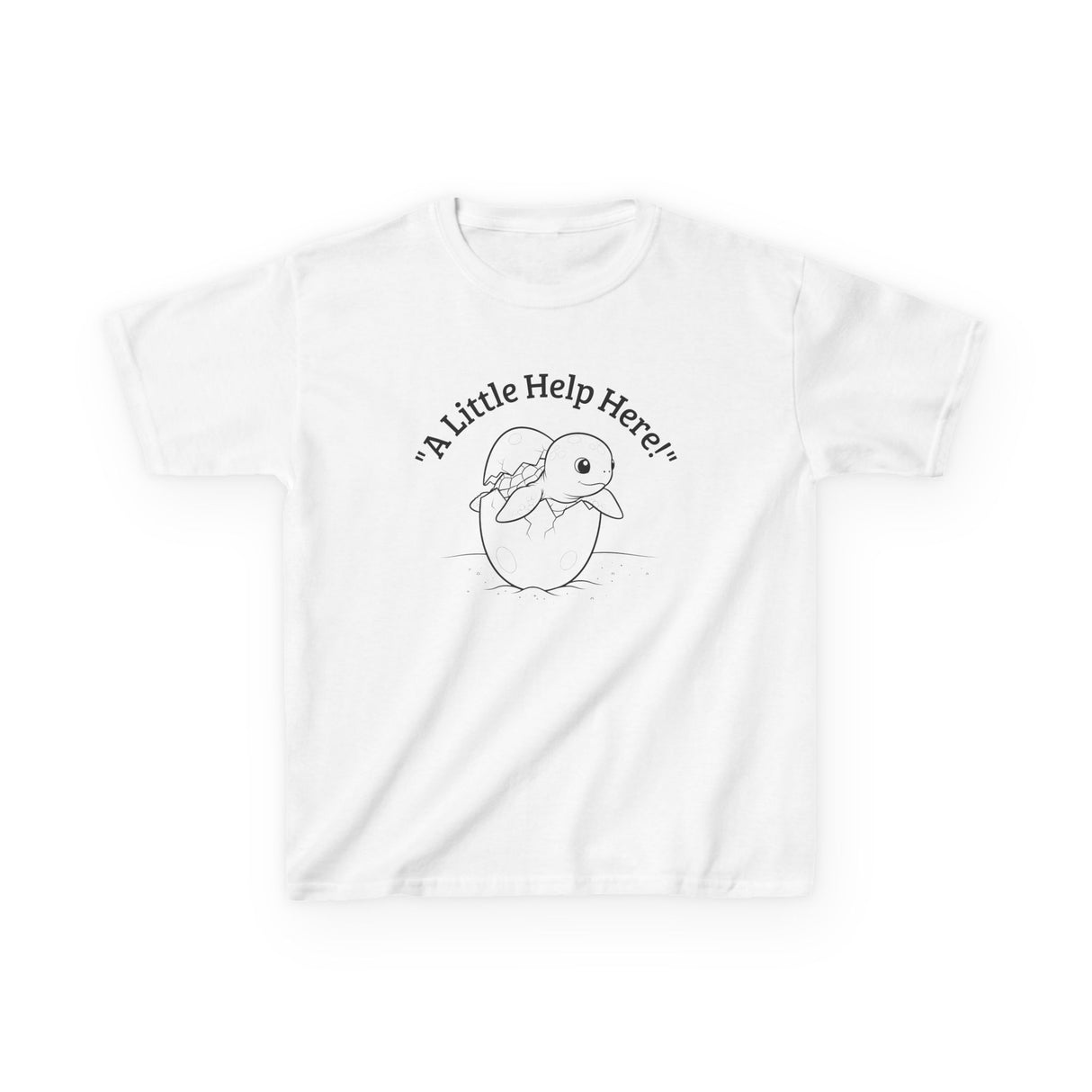 Kids Cute Baby Sea Turtle Hatching Cartoon Tee, Kids T-Shirt, Sea Turtle Apparel, Animal Lover Shirt, Children's Clothing